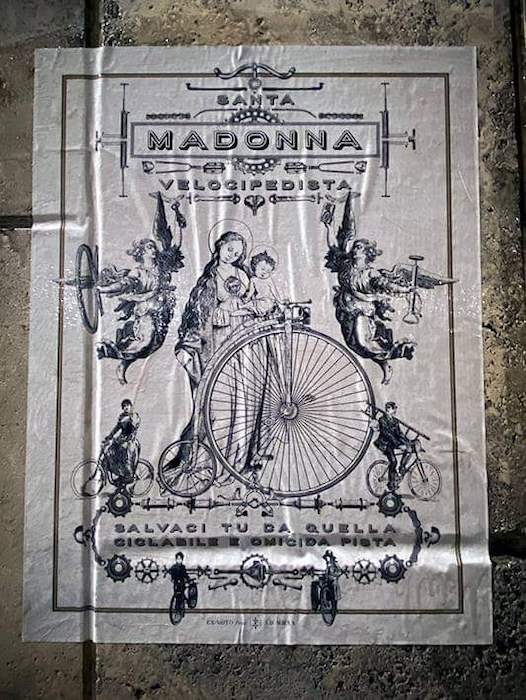 Madonna Velocipedista Ex-Voto Fecit Poster Art Roma