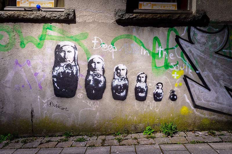 Vlek Stencil Stavanger Putin