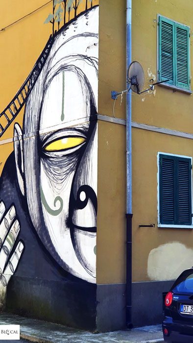 Leonardo Borri mural street art in Pisa Sant'Ermete