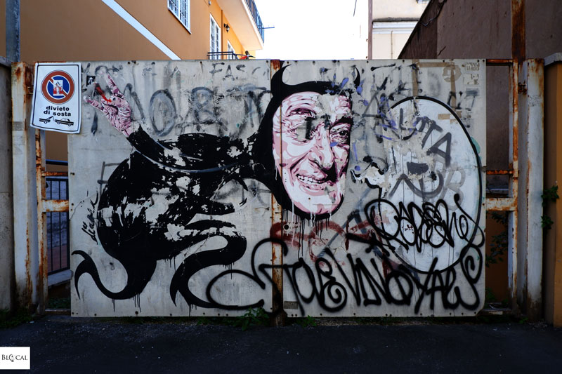 Diavù street art Quadraro Rome