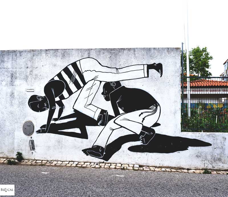 Street Art in Lisbon Alex Senna mural in Cascais Bairro da Torre