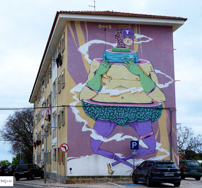 Street Art in Lisbon MAR mural in Cascais Bairro da Torre
