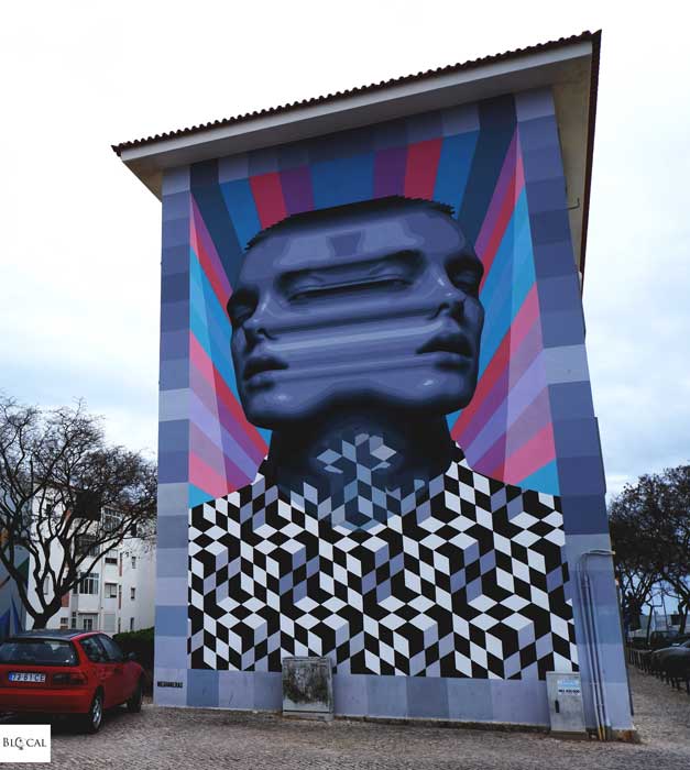 Street Art in Lisbon Medianeras mural in Cascais Bairro da Torre