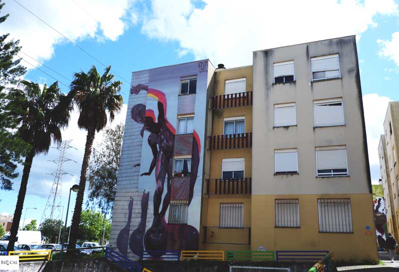 street art in Lisbon Sokar Uno mural in Quinta do Mocho Loures urban art festival