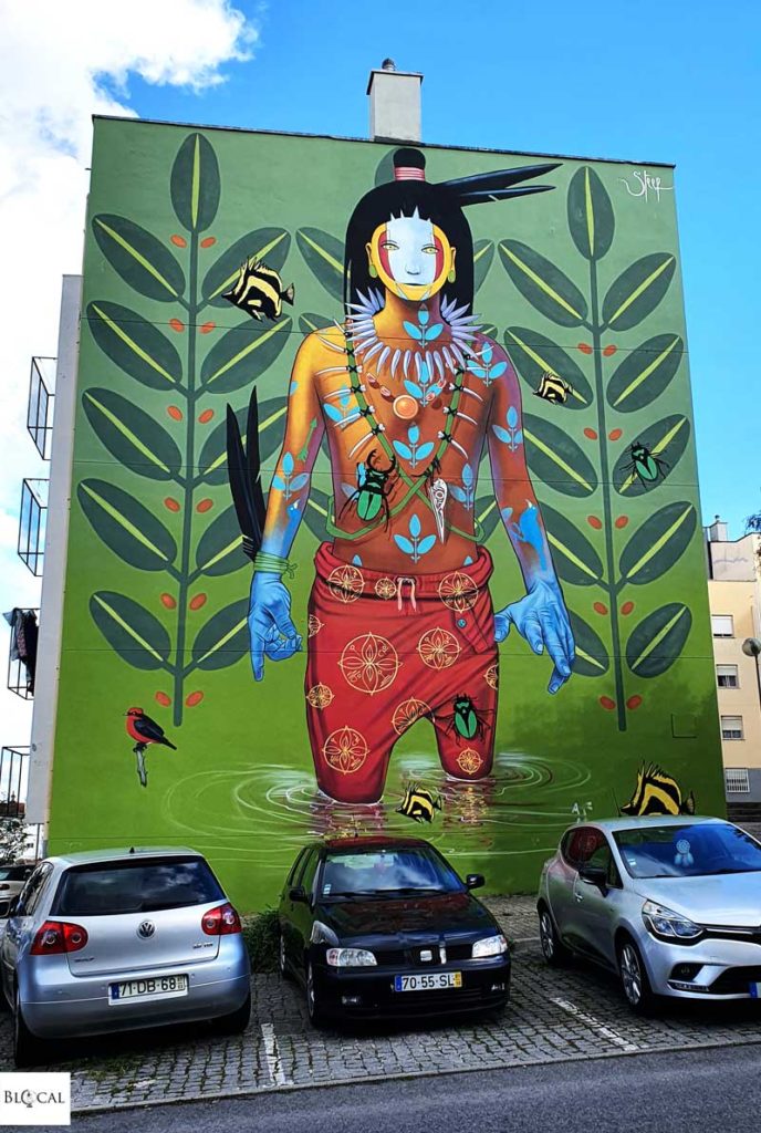Steep Aeon murals in Marvila street art in Lisbon