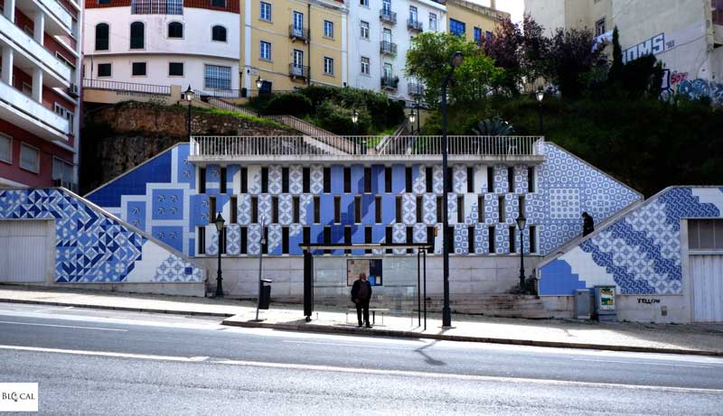 Addfuel staircase urban art Lisbon street art guide