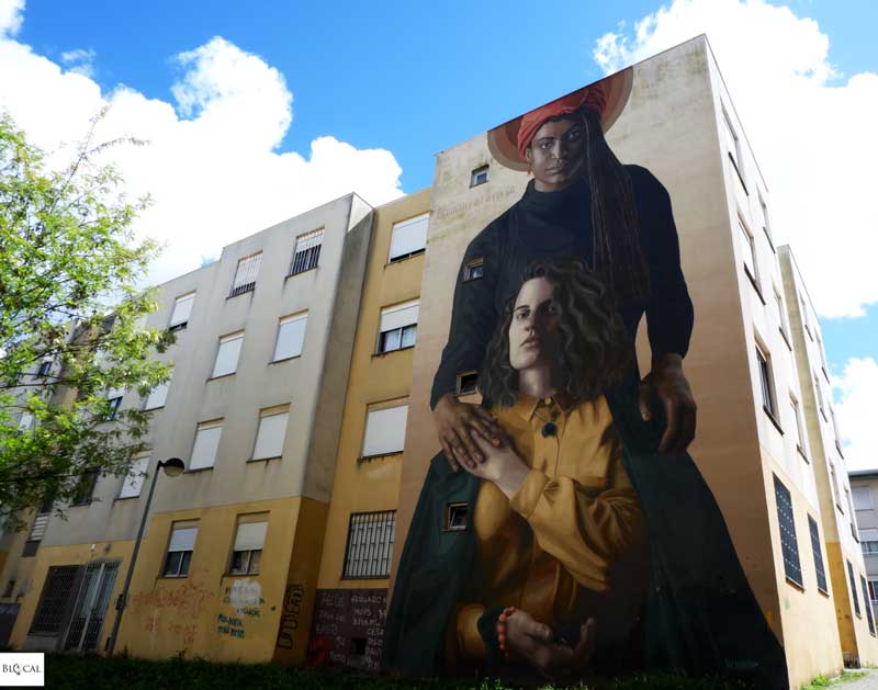 street art in Lisbon Colectivo Licuado mural in Quinta do Mocho Loures urban art festival
