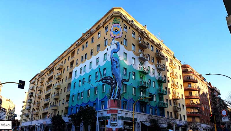 Iena Cruz mural Rome street art Ostiense