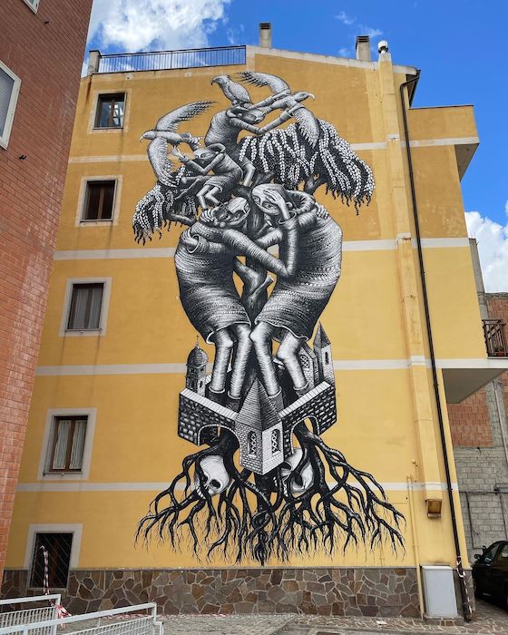 Phlegm mural Stigliano Italy Appartengo