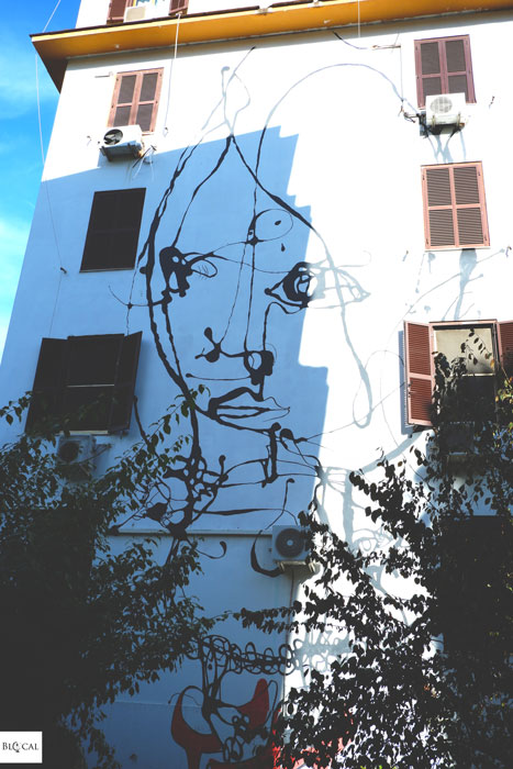 Danilo Bucchi mural Tor Marancia street art in Rome