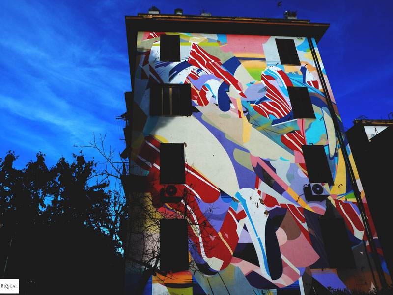 SatOne mural Tor Marancia street art in Rome