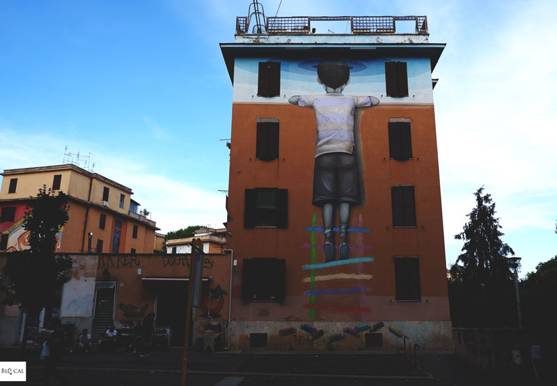 Seth mural Tor Marancia street art in Rome