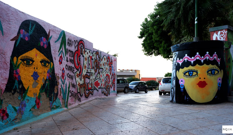 Cagliari Street Art by La Fille Bertha in Via San Saturnino