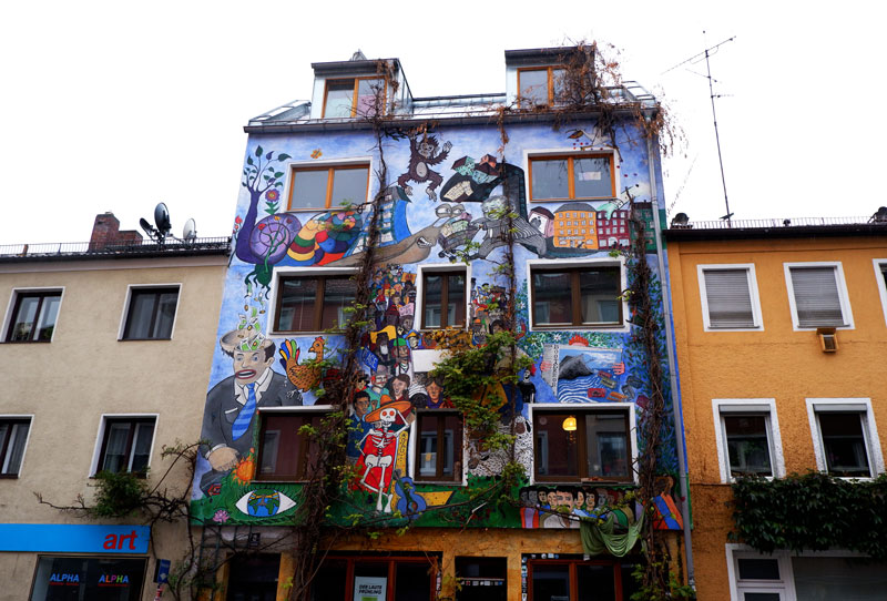 community mural in Munich Mexican artist