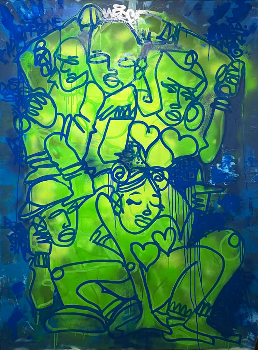 ESA painting hip hop graffiti. Bronx 'n' Rome Hip Hop Exhibition Officine Fotografiche.