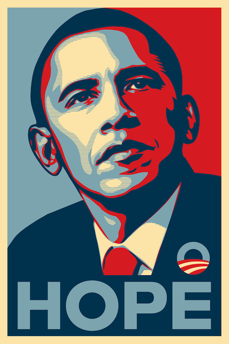 Obama Hope Poster Shepard Fairey Obey street art
