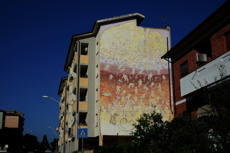 Mural by BLU Porto Torres Street Art Sardinia Italy