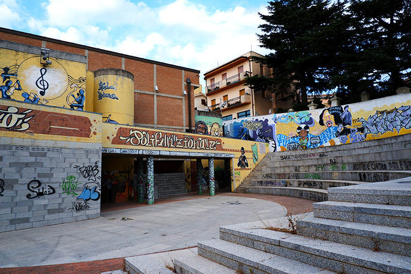 Tela Urbana street art in Sardinia Nuoro italy