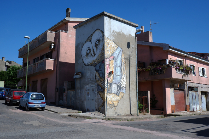 Street Art in Sardinia Osilo artist Sardomuto