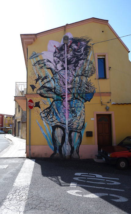 Street Art Sardinia Bastardilla mural San Gavino