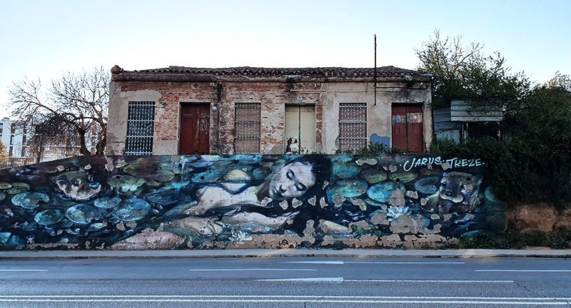 Jarus Treze mural in Sabadell Barcelona