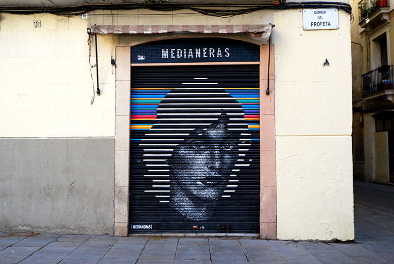 Medianeras street art in Barcelona