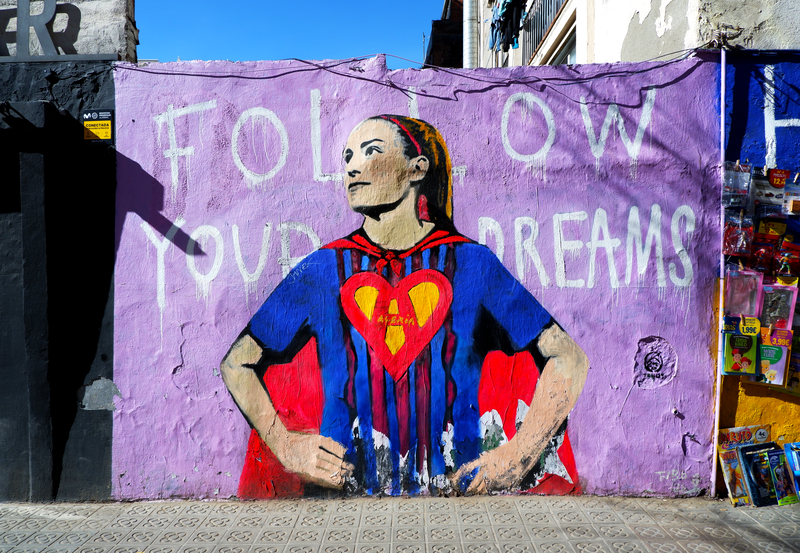 Tvboy street art in Barcelona