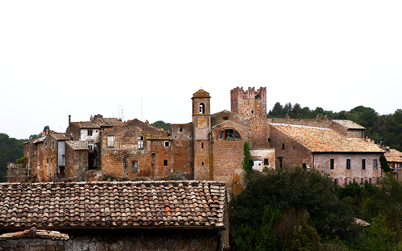 Calcata medieval village in Italy