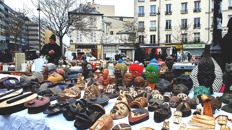 D'Aligre Flea Market in Paris' 12th Arrondissement