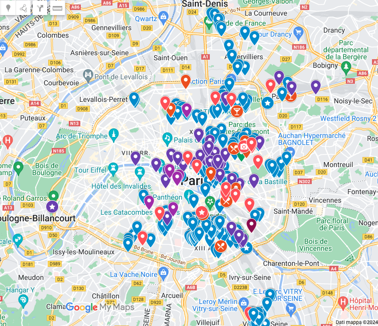 Paris Street Art Travel Map