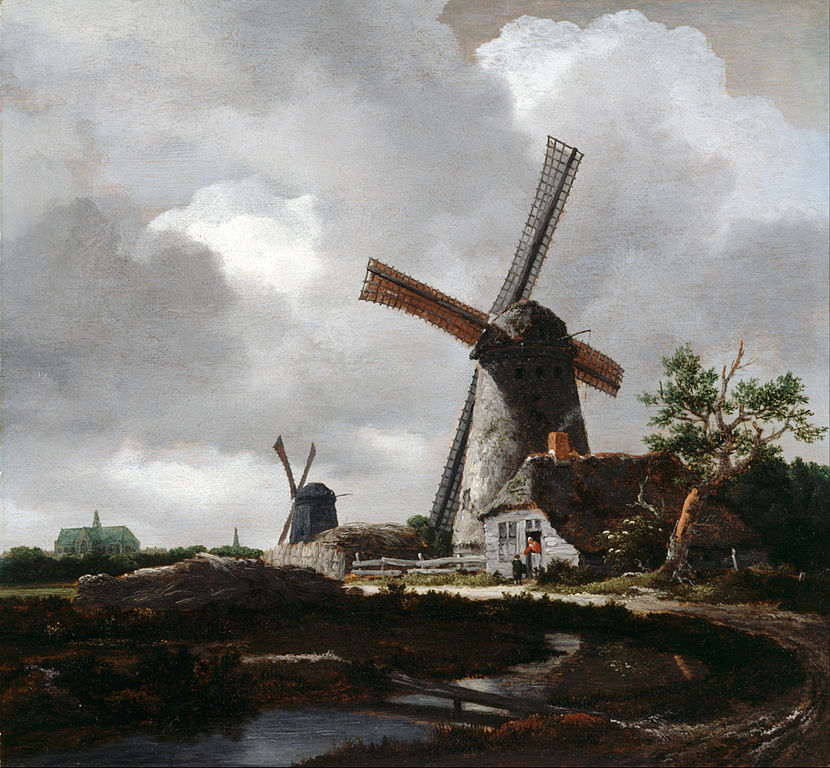 Van Ruisdael’s "Landscape with Windmills Near Haarlem" (1650)